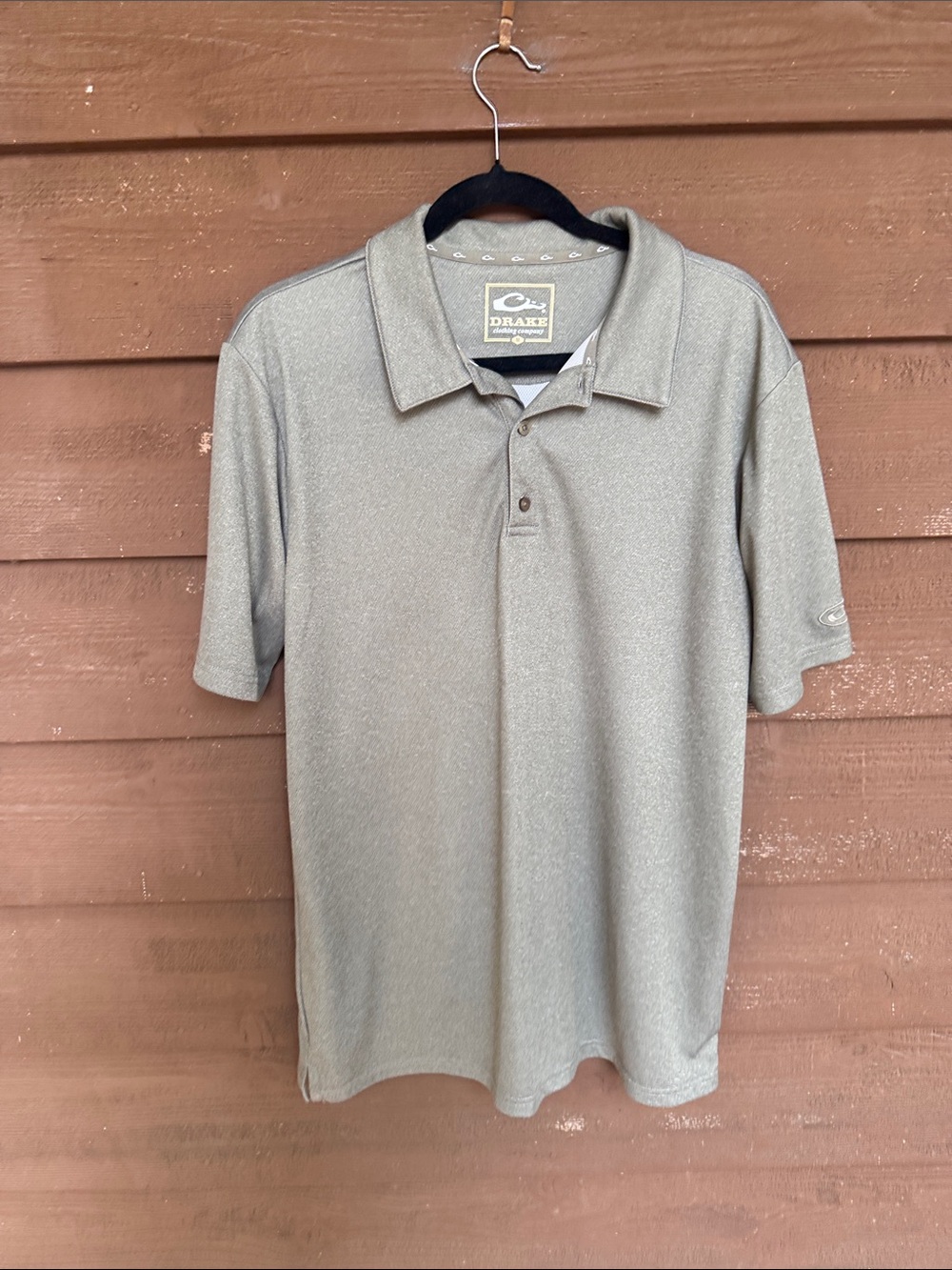 Drake Olive Green Short-Sleeve Polo size Medium